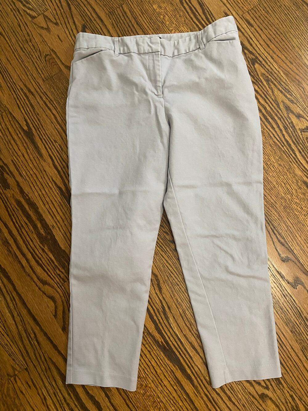 Liz Claiborne Career Emma Classic cotton rich light gray trouser style pants